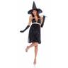 View Item Adult Ladies 8-10 Sexy Deluxe Witch Fancy Dress Halloween Sequin Costume 50s